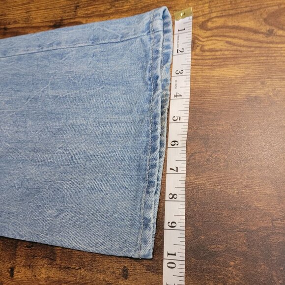 Helix Jeans Mens 34x32 Loose Straight N56 Ripped Medium Light Wash Cotton Denim - Picture 10 of 10